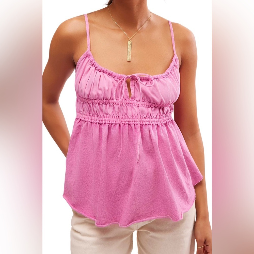 NWT - Free People We The Free Scarlett Island Flower Tank - Size XL